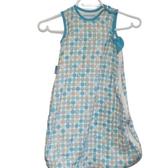 Grobag Cotton Baby Sleep Sack Unisex Size 0-6 Months Blue White Tan - Picture 1 of 13